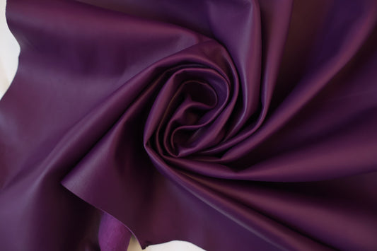 Sheep genuine leather color purple, lambskin nappa leather hide for crafts, thick. 1,0mm (2 1/2oz)