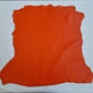 Sheep genuine leather, lambskin nappa leather hide for crafts col. orange, thick. 1,0mm (2 1/2oz)