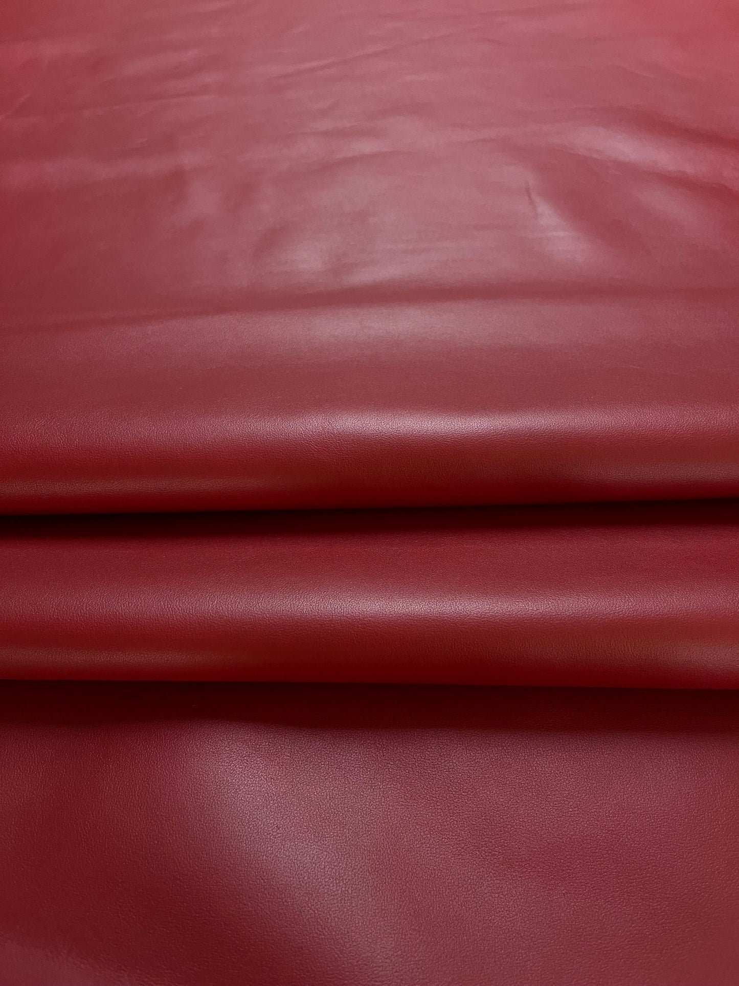 Cow leather col. dark red, Genuine cowhide skin soft and natural leather for crafts, thickness 1,3mm (3 oz)