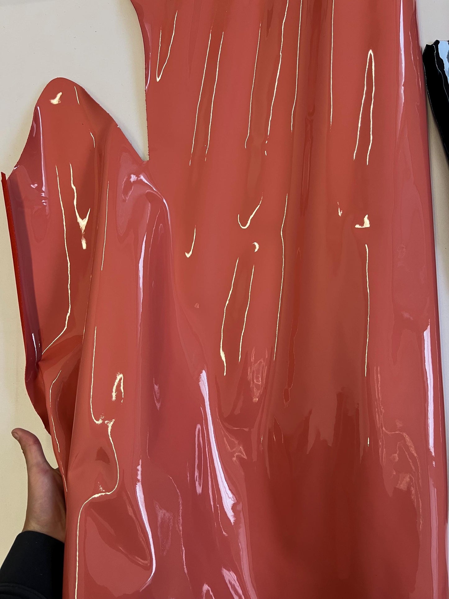 Cow patent leather, Genuine cow leather soft and glossy thick. 1,1mm (2 1/2 oz)