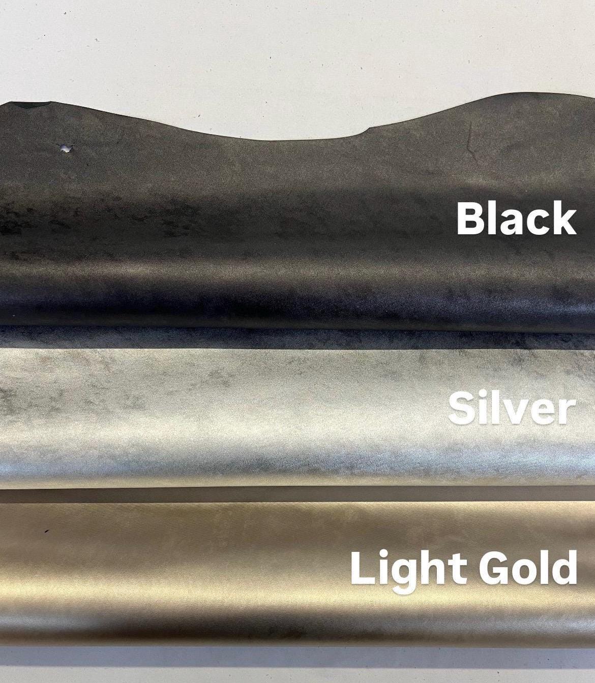 Sheep leather metallic colors, Genuine sheepskin leather for crafts, thick. 0,9mm (2 1/2 oz)
