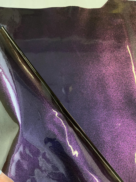 Sheep nappa leather, lambskin metallic iridescent patent leather for crafts thick 1,0mm (2,5 oz)