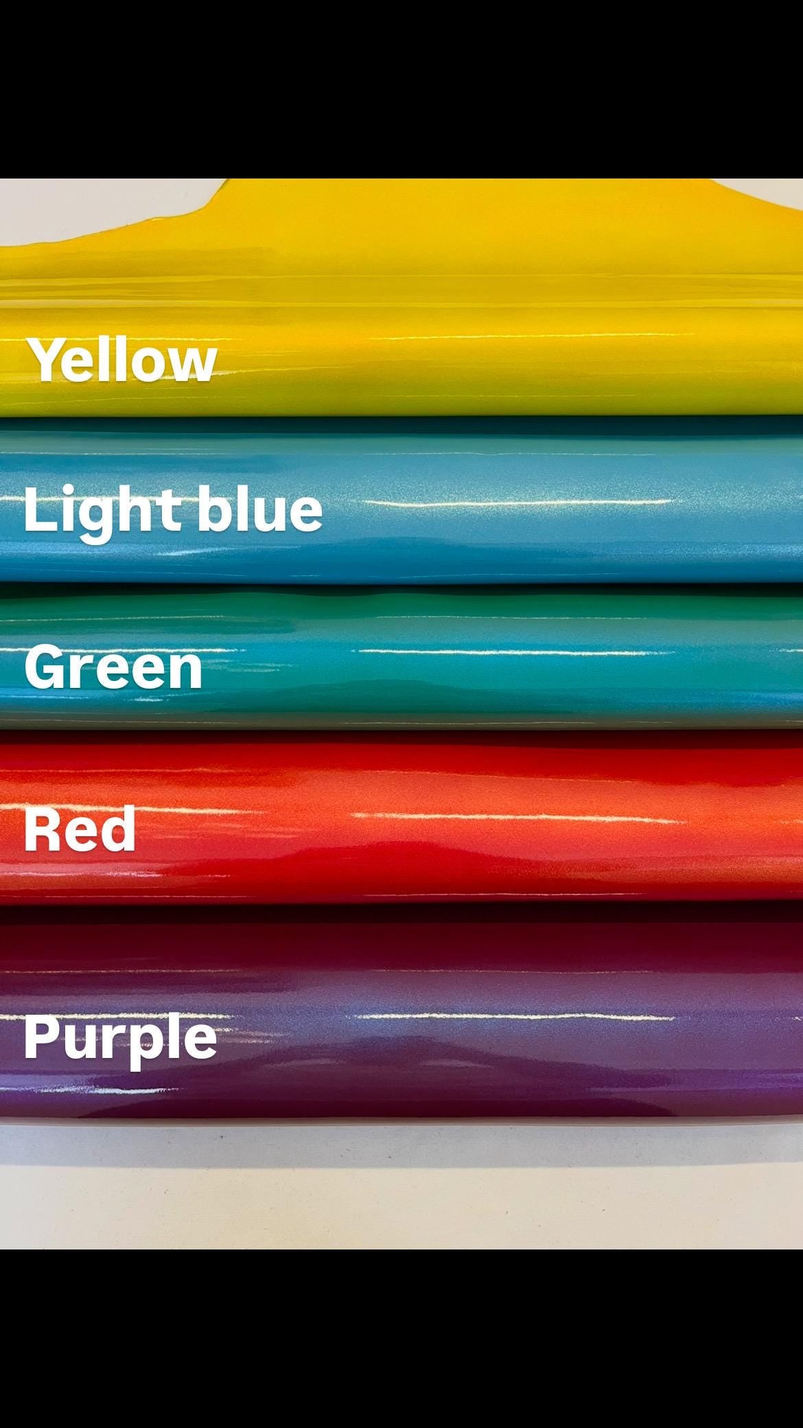 Iridescent Sheep Patent Leather: Soft Metallic Leather for Crafts (1.0mm)