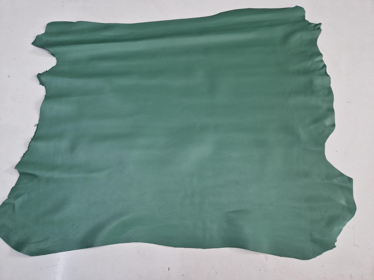 Sheep leather color viridian green, genuine Nappa lambskin leather for crafts, thick. 1,0mm (2 1/2oz)