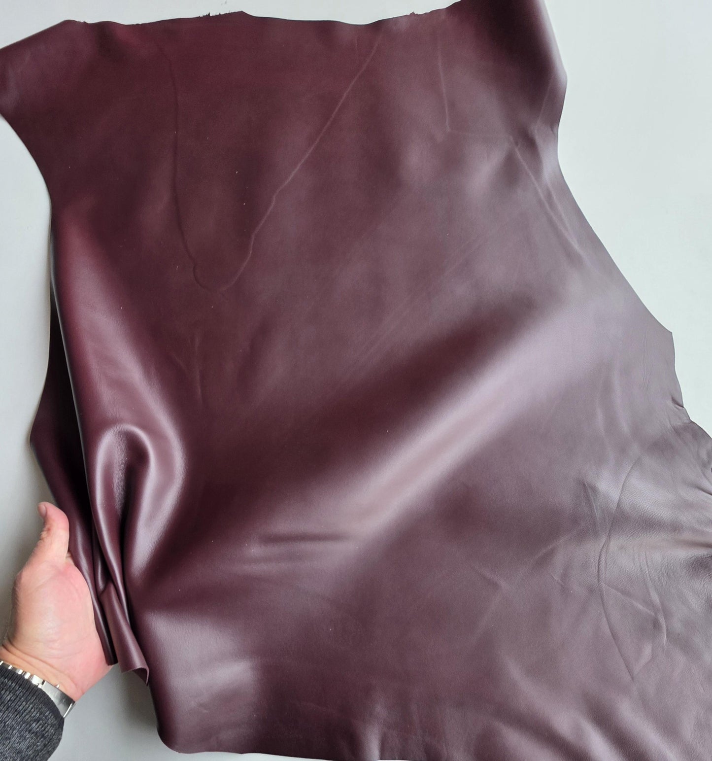 Bordeaux Sheep Leather for Crafts: Soft Nappa Lambskin Leather Hide