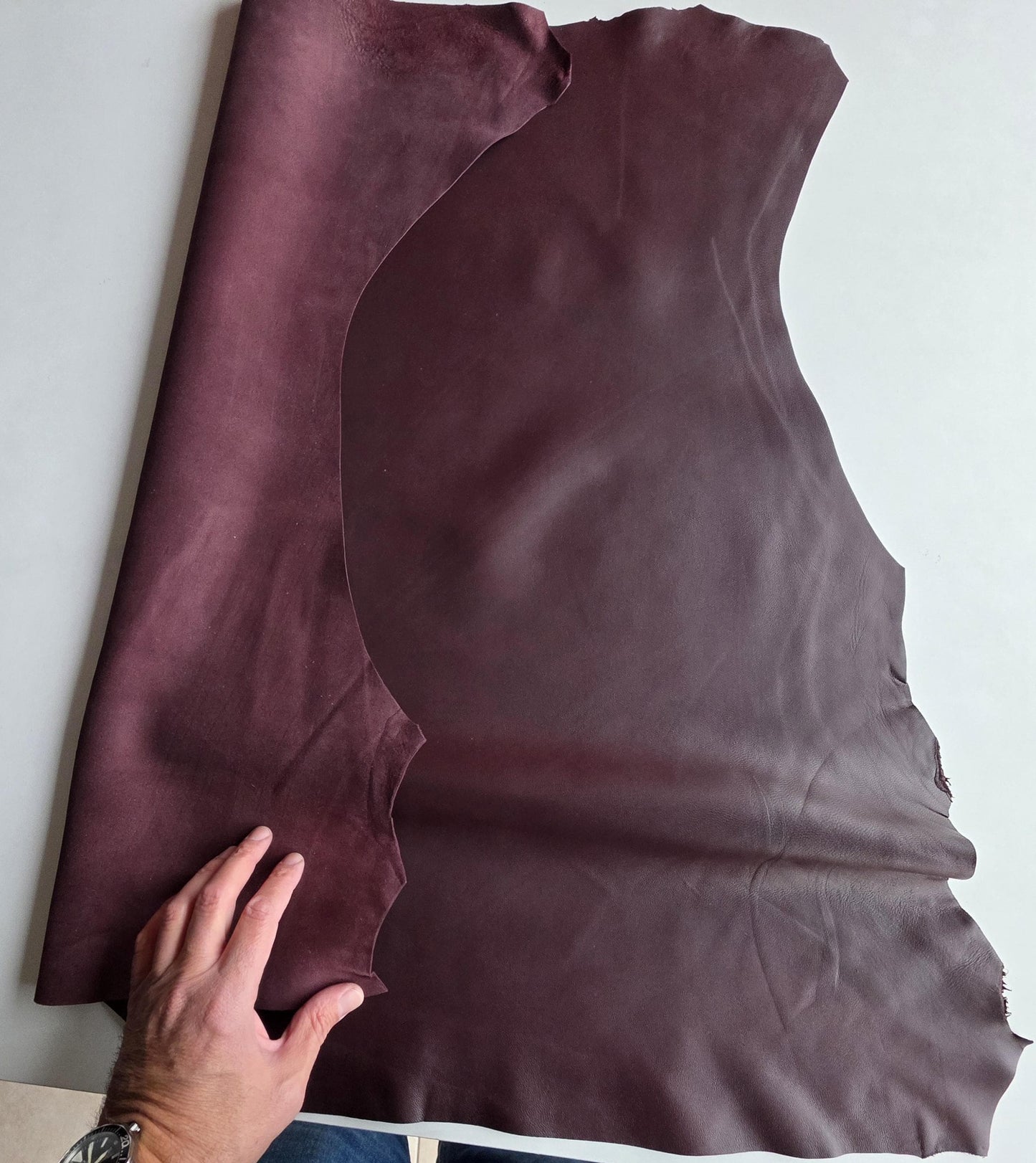 Bordeaux Sheep Leather for Crafts: Soft Nappa Lambskin Leather Hide