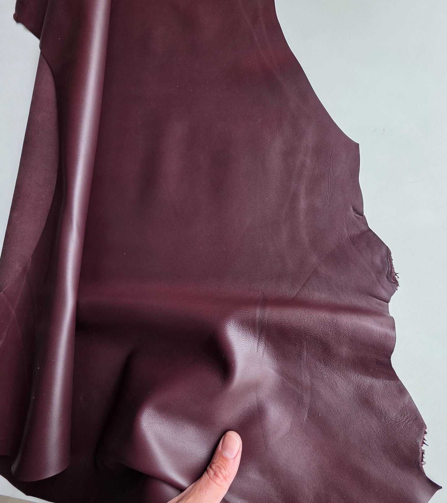 Bordeaux Sheep Leather for Crafts: Soft Nappa Lambskin Leather Hide