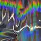 Silver Iridescent Cow Patent Leather: Holographic Rainbow Glossy Metallic (1.1mm 3 oz)