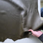 Dark Olive Green Sheep Leather for Crafts: Large Sheepskin Hide