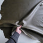 Dark Olive Green Sheep Leather for Crafts: Large Sheepskin Hide