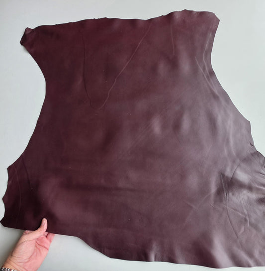 Bordeaux Sheep Leather for Crafts: Soft Nappa Lambskin Leather Hide