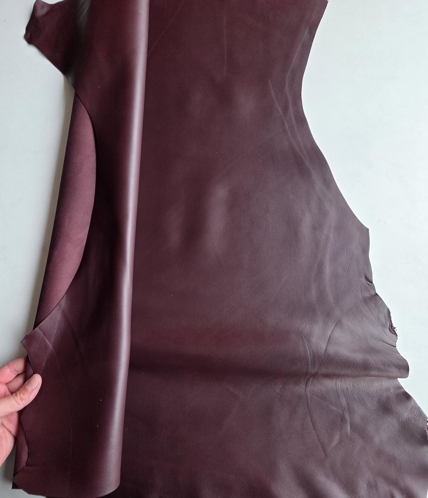 Bordeaux Sheep Leather for Crafts: Soft Nappa Lambskin Leather Hide