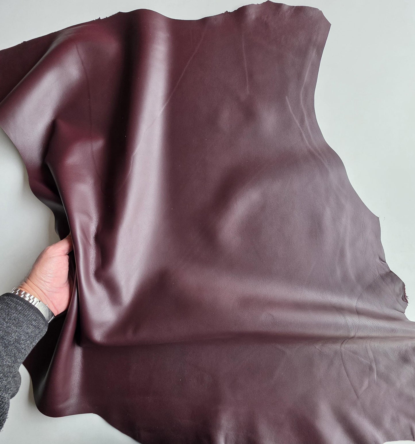 Bordeaux Sheep Leather for Crafts: Soft Nappa Lambskin Leather Hide