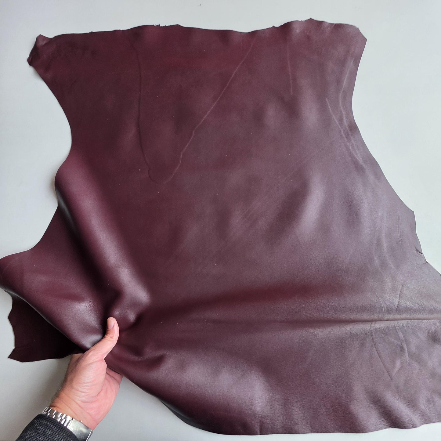 Bordeaux Sheep Leather for Crafts: Soft Nappa Lambskin Leather Hide