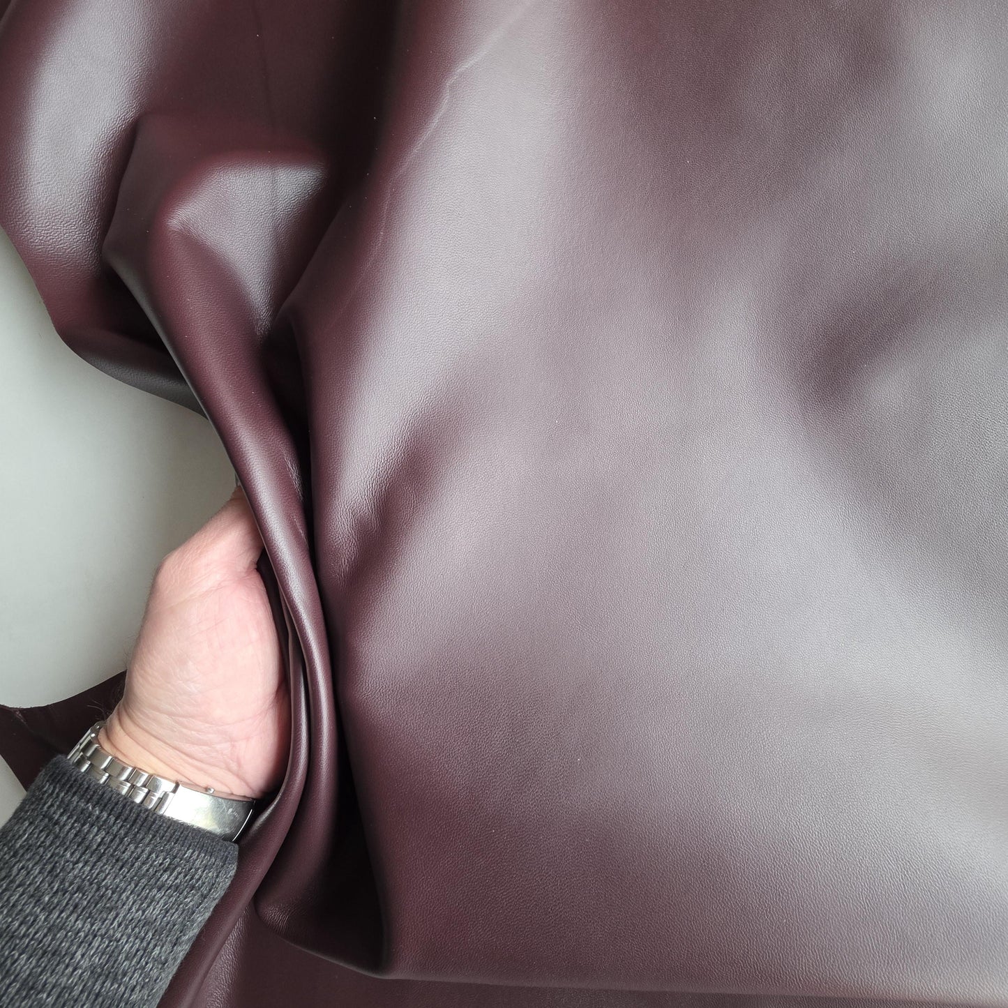 Bordeaux Sheep Leather for Crafts: Soft Nappa Lambskin Leather Hide