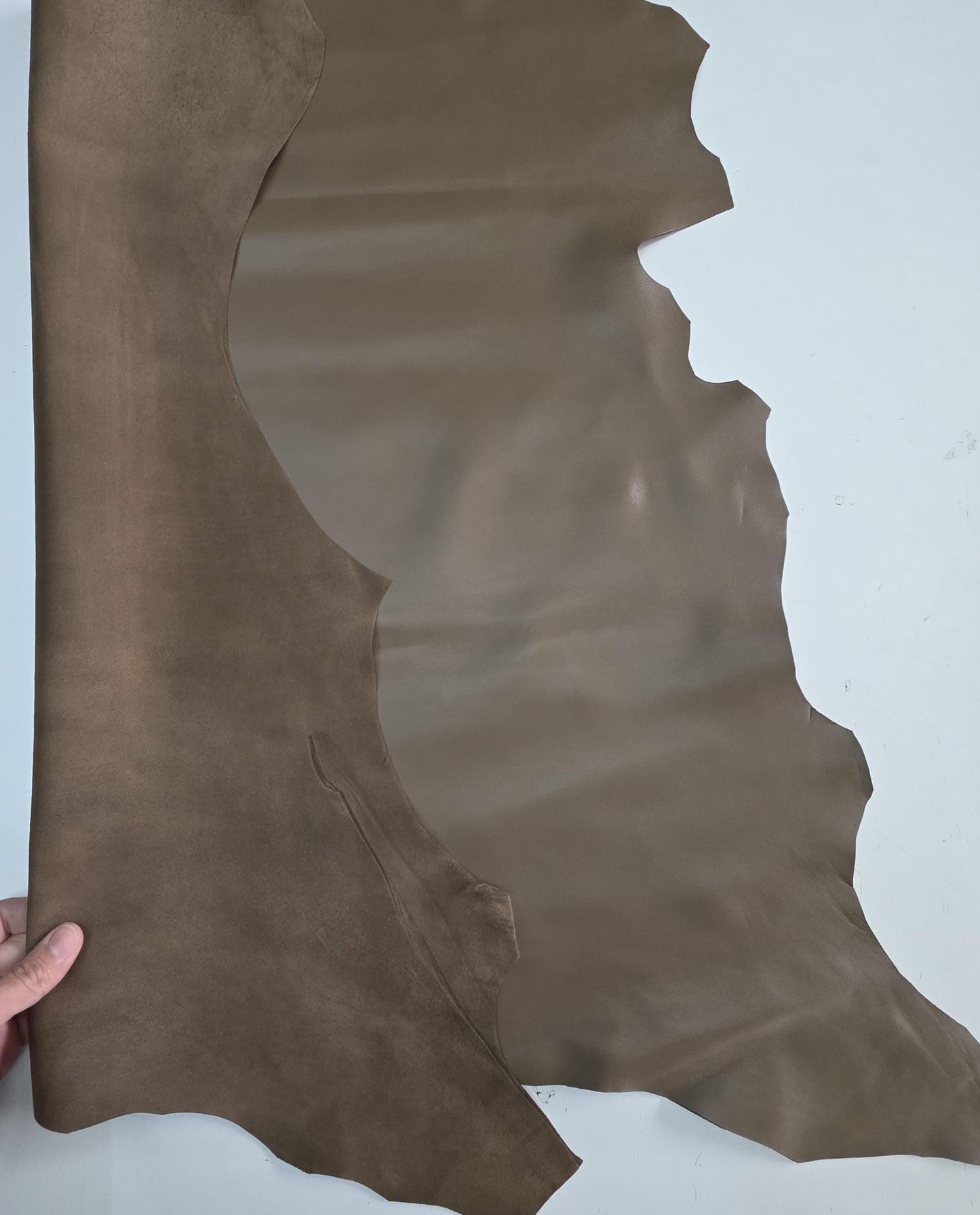 Color Taupe sheepskin hide: Soft Genuine Leather for Crafts