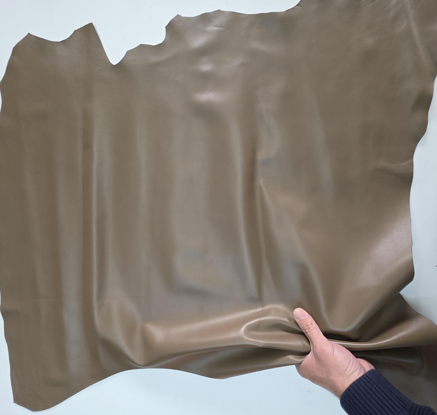 Color Taupe sheepskin hide: Soft Genuine Leather for Crafts