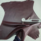 Burgundy Sheep Leather for crafts: Soft nappa sheepskin hide