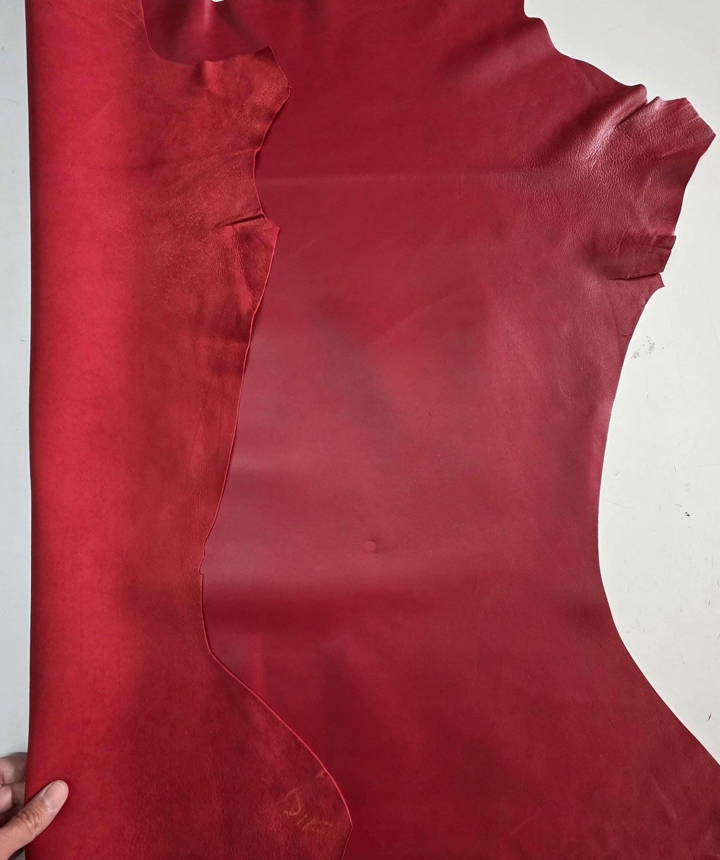 Ferrari Red Sheep Leather for crafts: Soft and Thick sheepskin hide