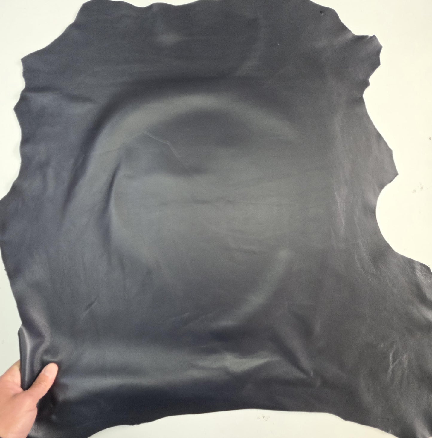 Ink Blue Sheep Leather sheets: Soft sheepskin leather for crafts