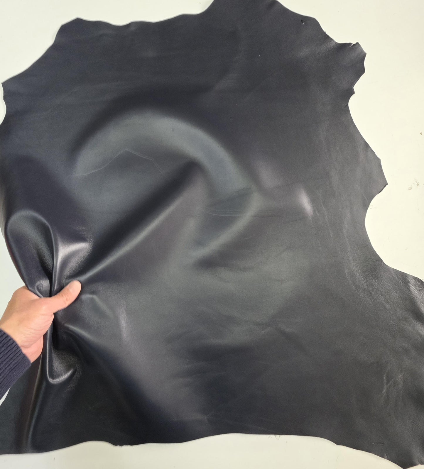 Ink Blue Sheep Leather sheets: Soft sheepskin leather for crafts