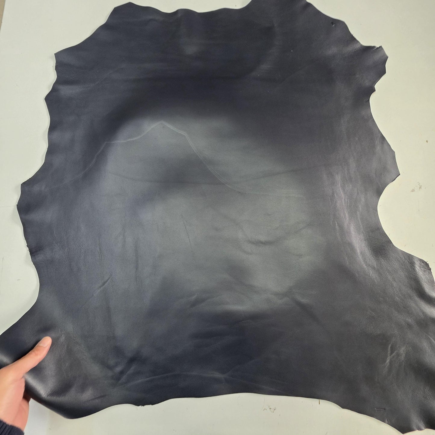 Ink Blue Sheep Leather sheets: Soft sheepskin leather for crafts