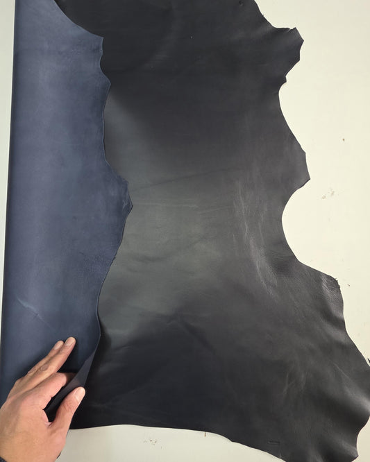 Ink Blue Sheep Leather sheets: Soft sheepskin leather for crafts