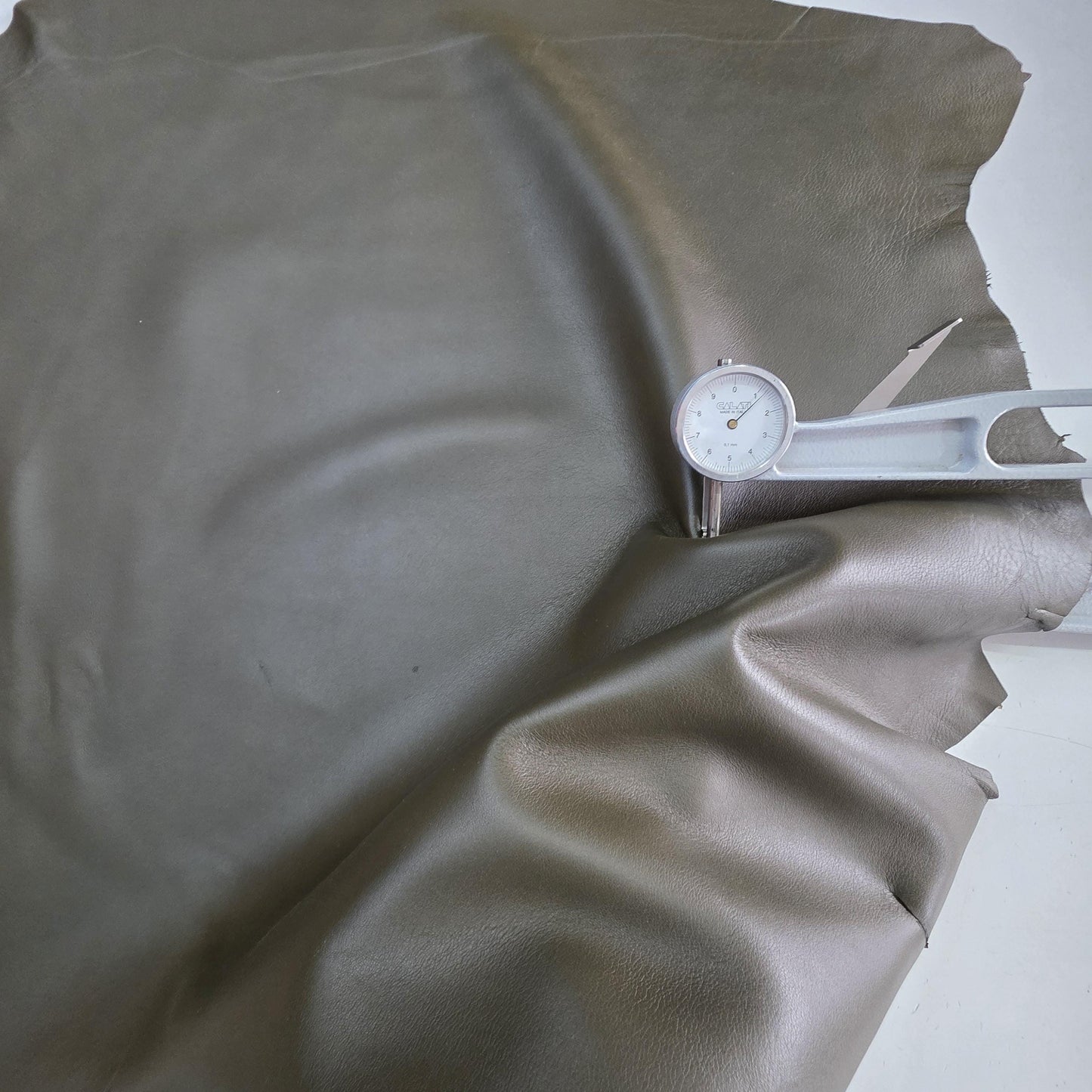 Army Green Sheep Leather for crafts: Soft, Thick, and Large Sheepskin Hide