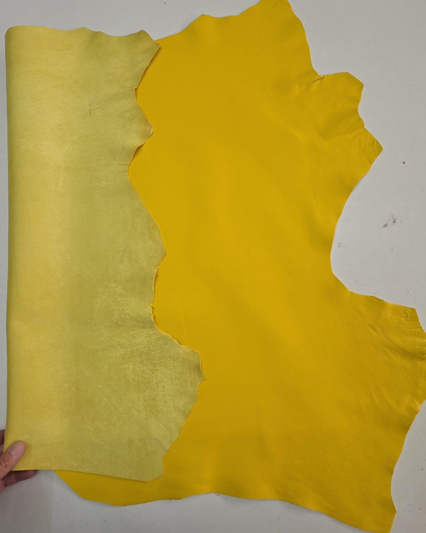 Color Yellow Sheep Leather for crafts: Soft, thick, and Large sheepskin hide
