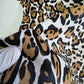 Leopard print cowhide skin, Hair on leather sheets, thickness 1,0mm (2 1/2 oz)