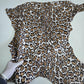 Leopard print cowhide skin, Hair on leather sheets, thickness 1,0mm (2 1/2 oz)