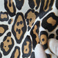 Leopard print cowhide skin, Hair on leather sheets, thickness 1,0mm (2 1/2 oz)