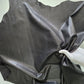 Black Milled Cow-Calf Leather: Soft Aniline Cowhide Skin (0.8mm 2 oz)
