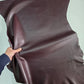 Burgundy Sheep Leather for crafts: Soft nappa sheepskin hide