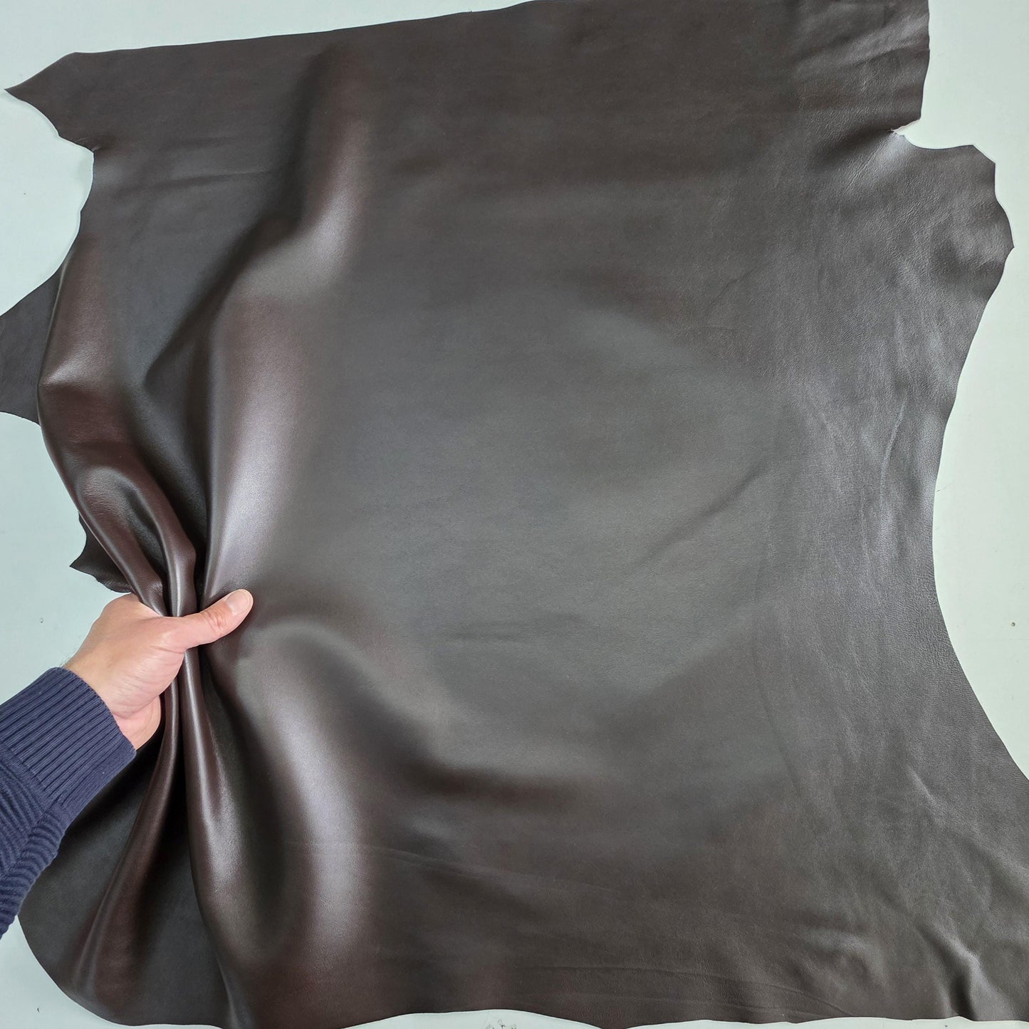 Warm Brown Sheep Leather for crafts: Soft sheepskin hide