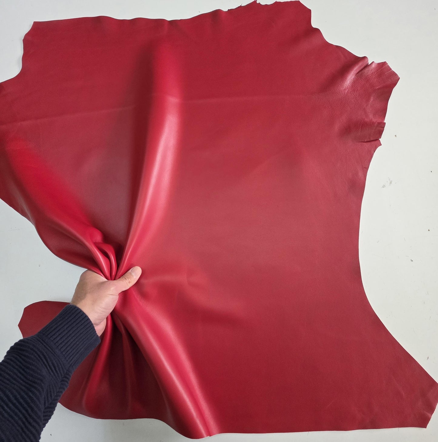 Ferrari Red Sheep Leather for crafts: Soft and Thick sheepskin hide