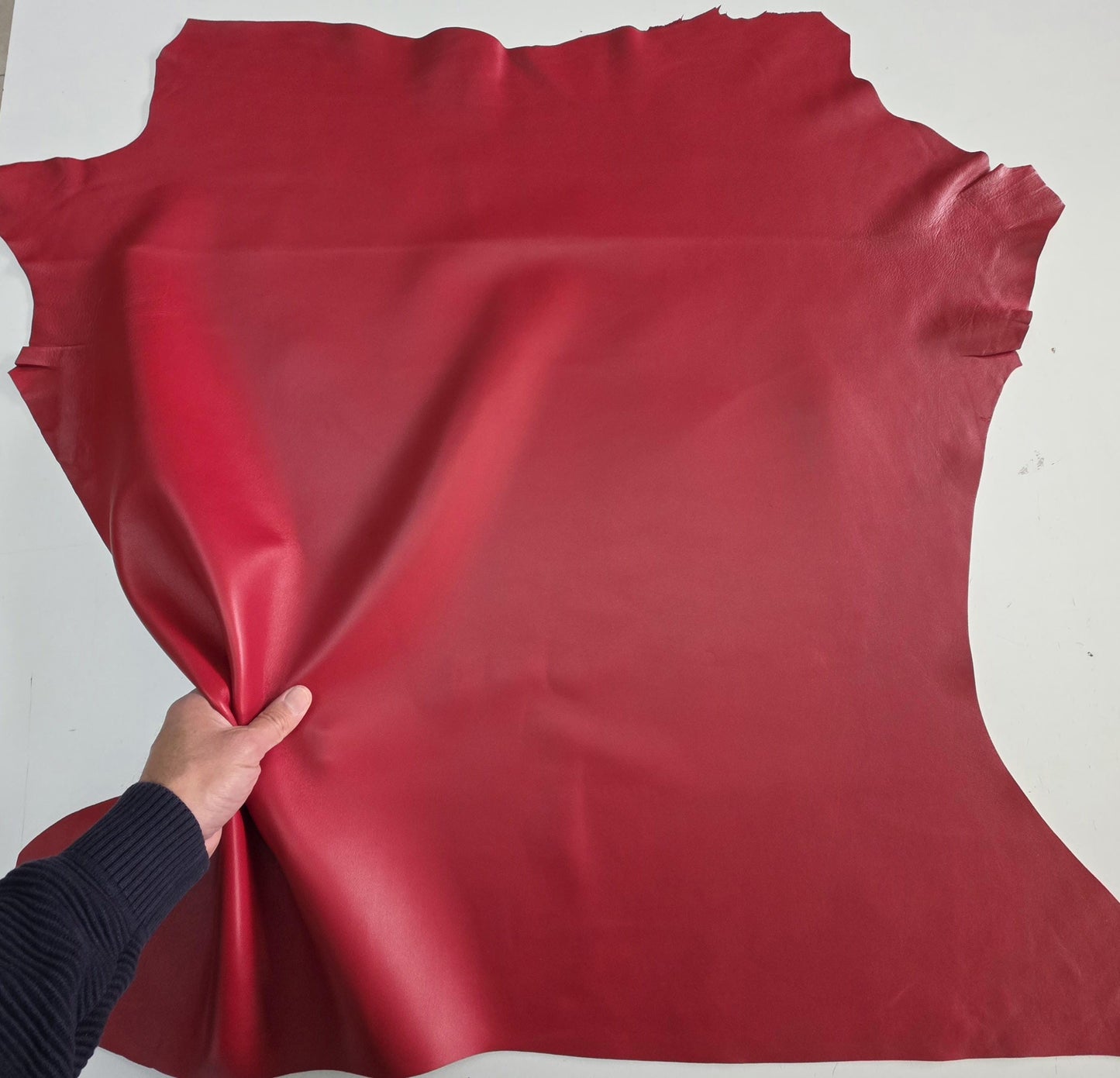 Ferrari Red Sheep Leather for crafts: Soft and Thick sheepskin hide