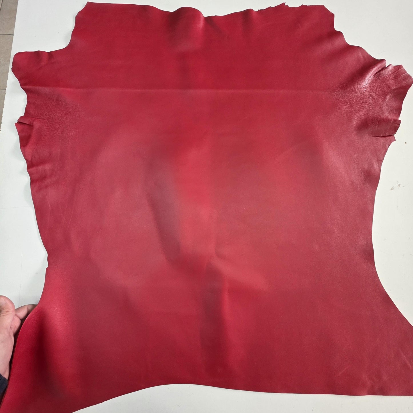 Ferrari Red Sheep Leather for crafts: Soft and Thick sheepskin hide