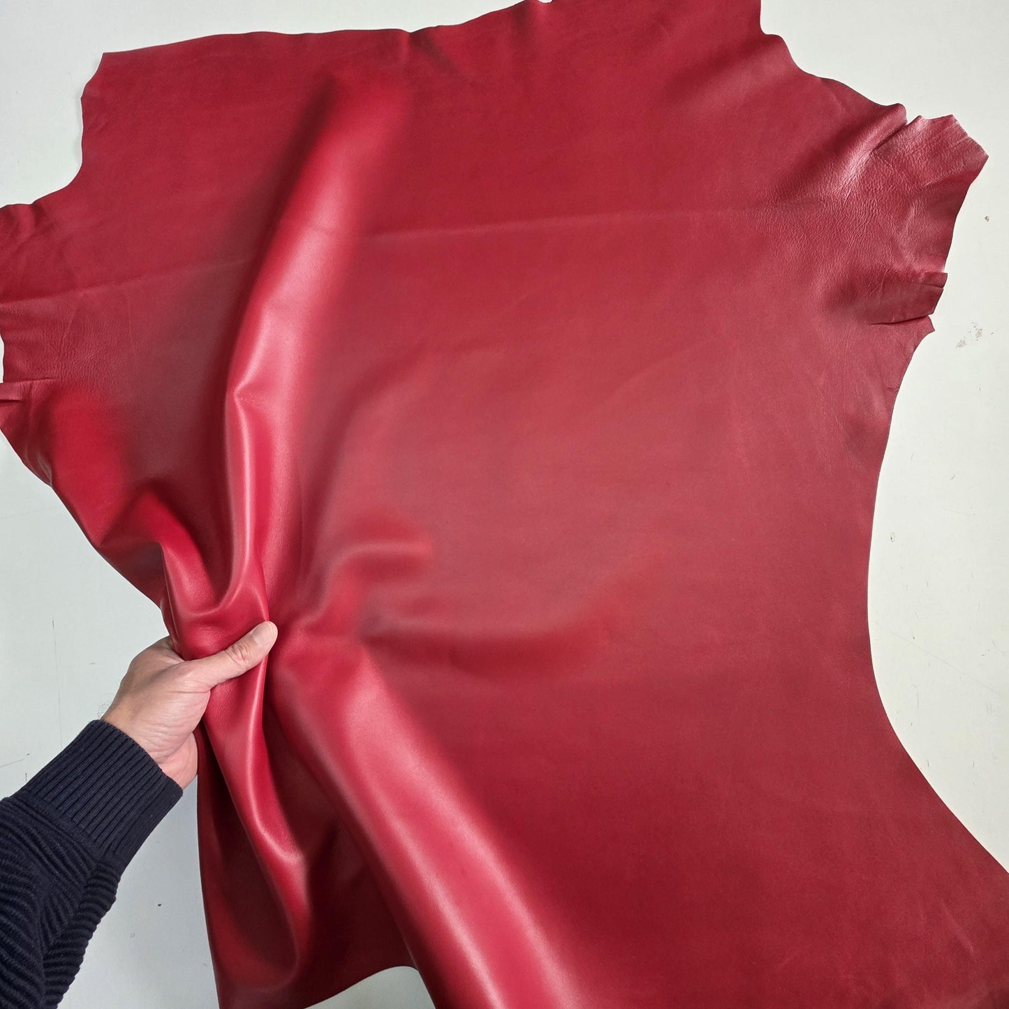 Ferrari Red Sheep Leather for crafts: Soft and Thick sheepskin hide