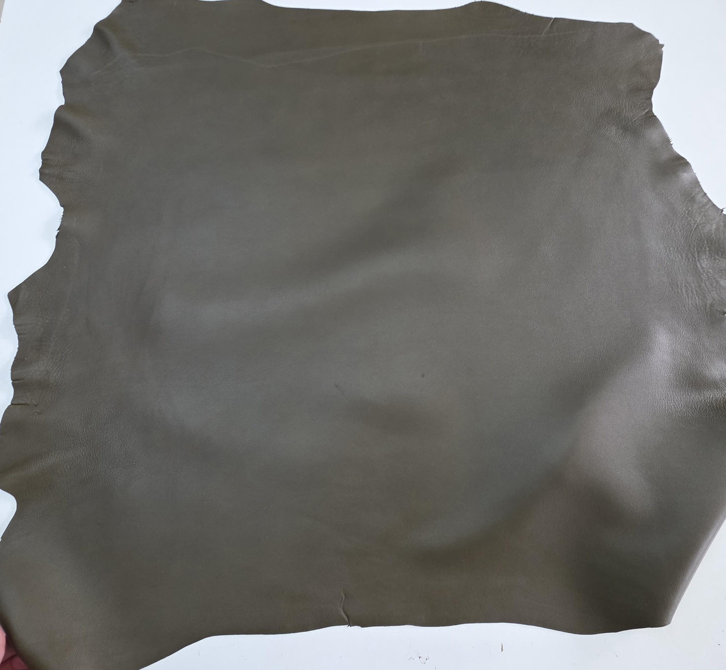 Army Green Sheep Leather for crafts: Soft, Thick, and Large Sheepskin Hide