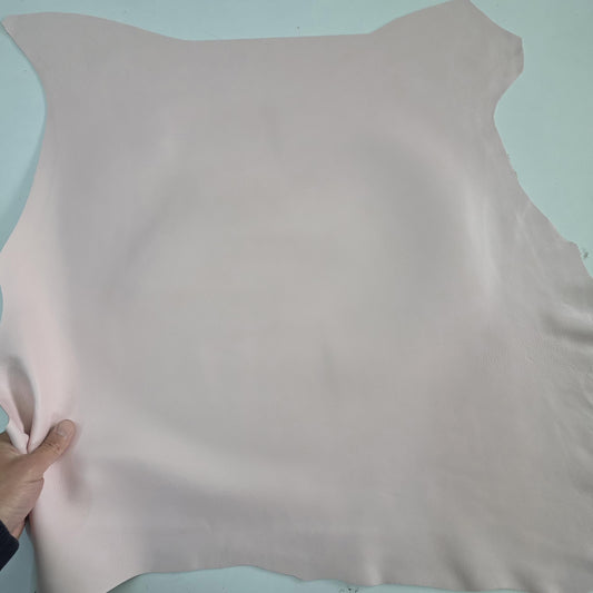 Light Pink Sheep Leather for crafts: Soft, Thick, and Large lambskin hide