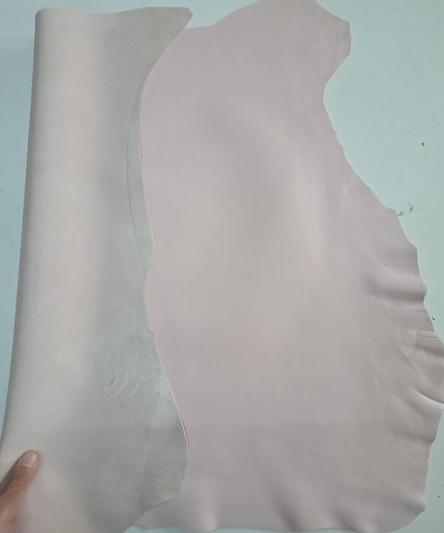 Light Pink Sheep Leather for crafts: Soft, Thick, and Large lambskin hide