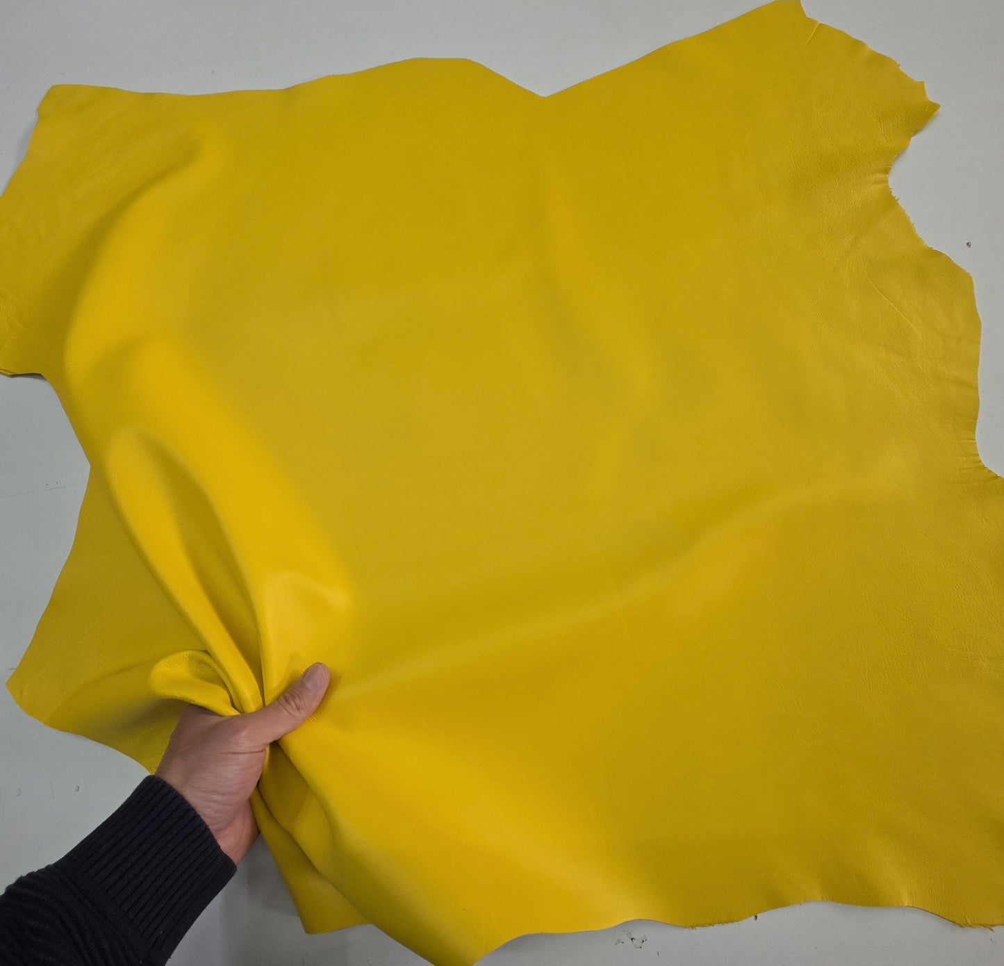 Color Yellow Sheep Leather for crafts: Soft, thick, and Large sheepskin hide