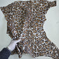 Leopard print cowhide skin, Hair on leather sheets, thickness 1,0mm (2 1/2 oz)