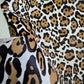Leopard print cowhide skin, Hair on leather sheets, thickness 1,0mm (2 1/2 oz)