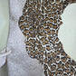 Leopard print cowhide skin, Hair on leather sheets, thickness 1,0mm (2 1/2 oz)