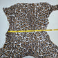 Leopard print cowhide skin, Hair on leather sheets, thickness 1,0mm (2 1/2 oz)