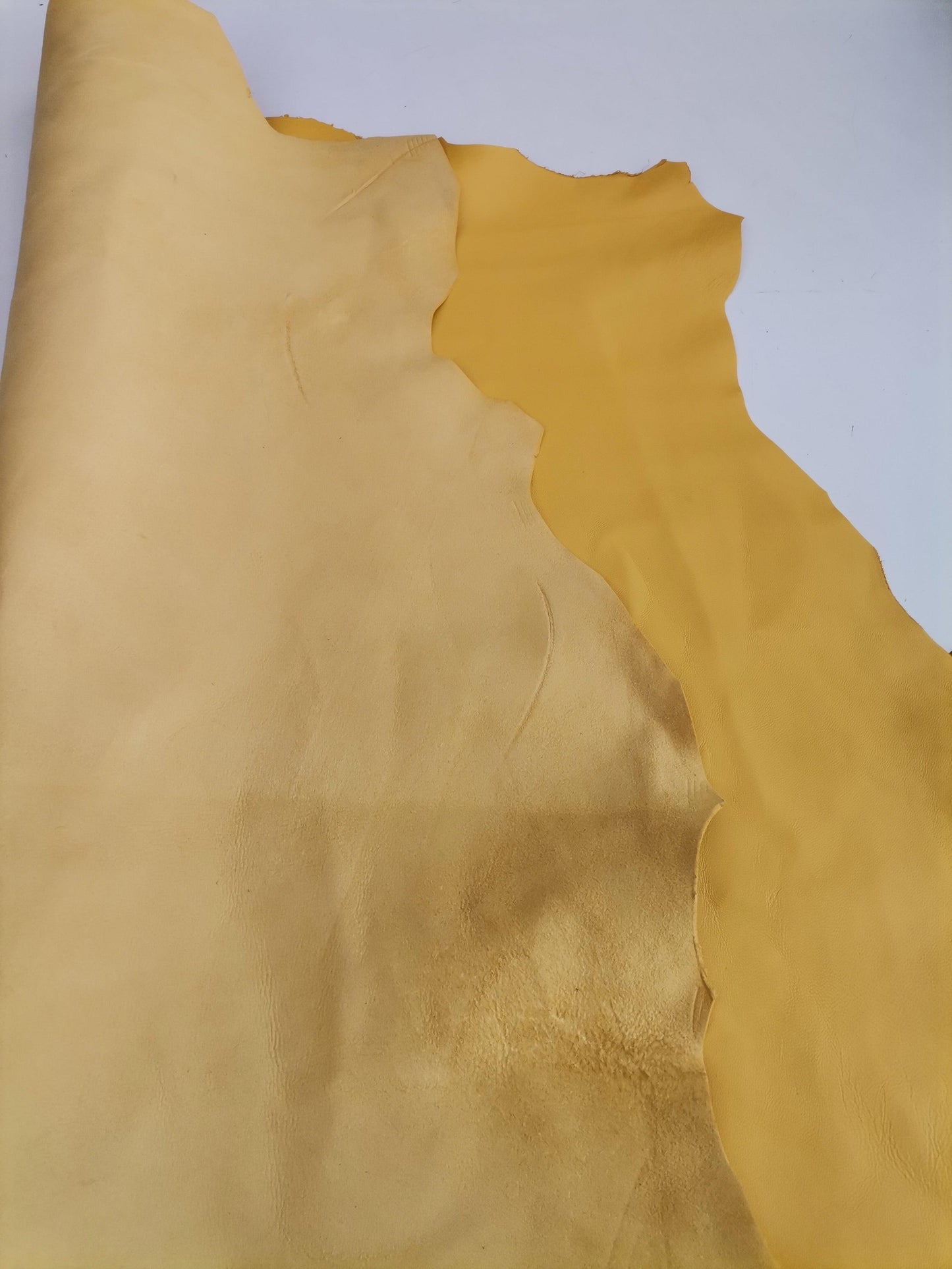 Sheep genuine leather, lambskin nappa leather hide for crafts col. yellow, thick. 0,9mm (2 1/2oz) - Salvo Leather