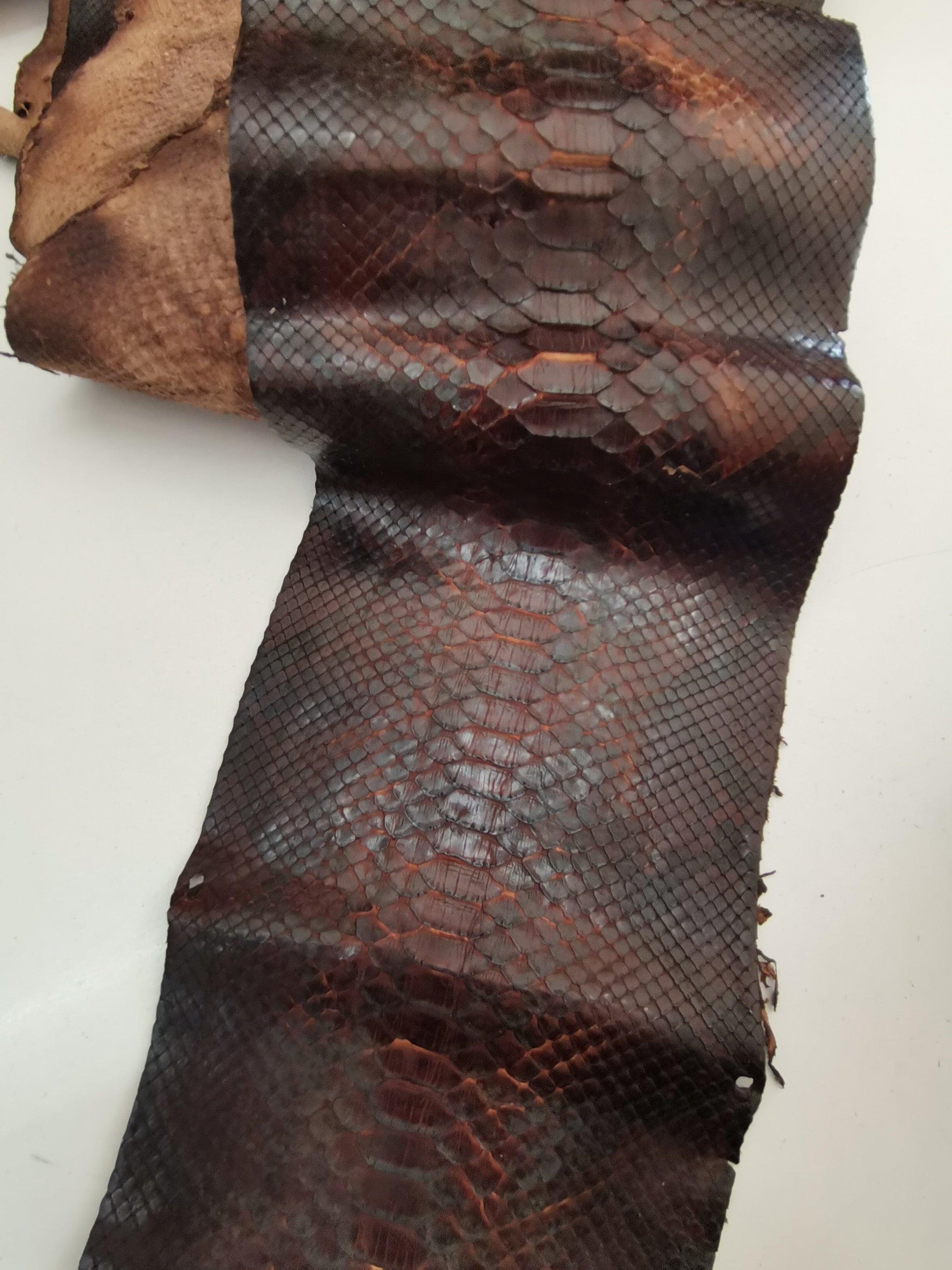 Genuine snakeskins. Real snake leather thin and matte. Natural wide snake skin - Salvo Leather