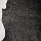 Milled oily nubuck cow leather 1,2mm color Black, Natural soft bubble effect cow leather - Salvo Leather